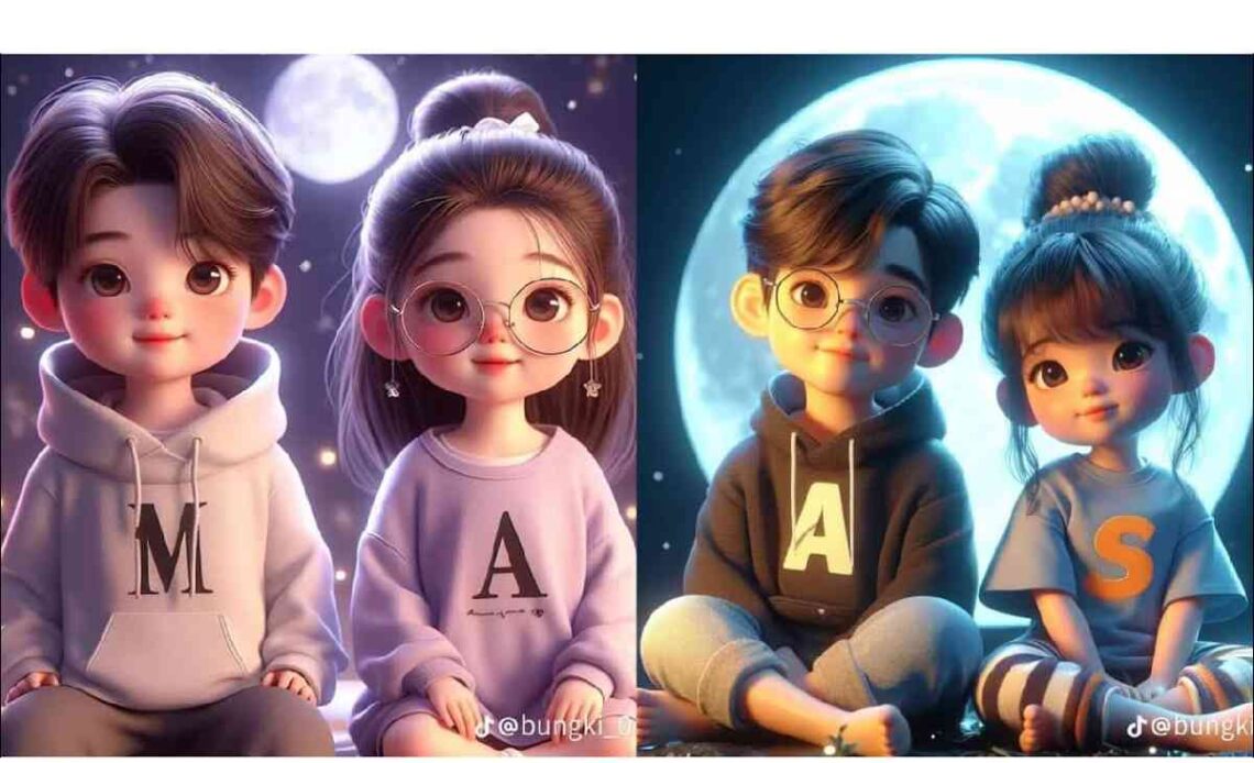 Couple Dp Cartoon Figures