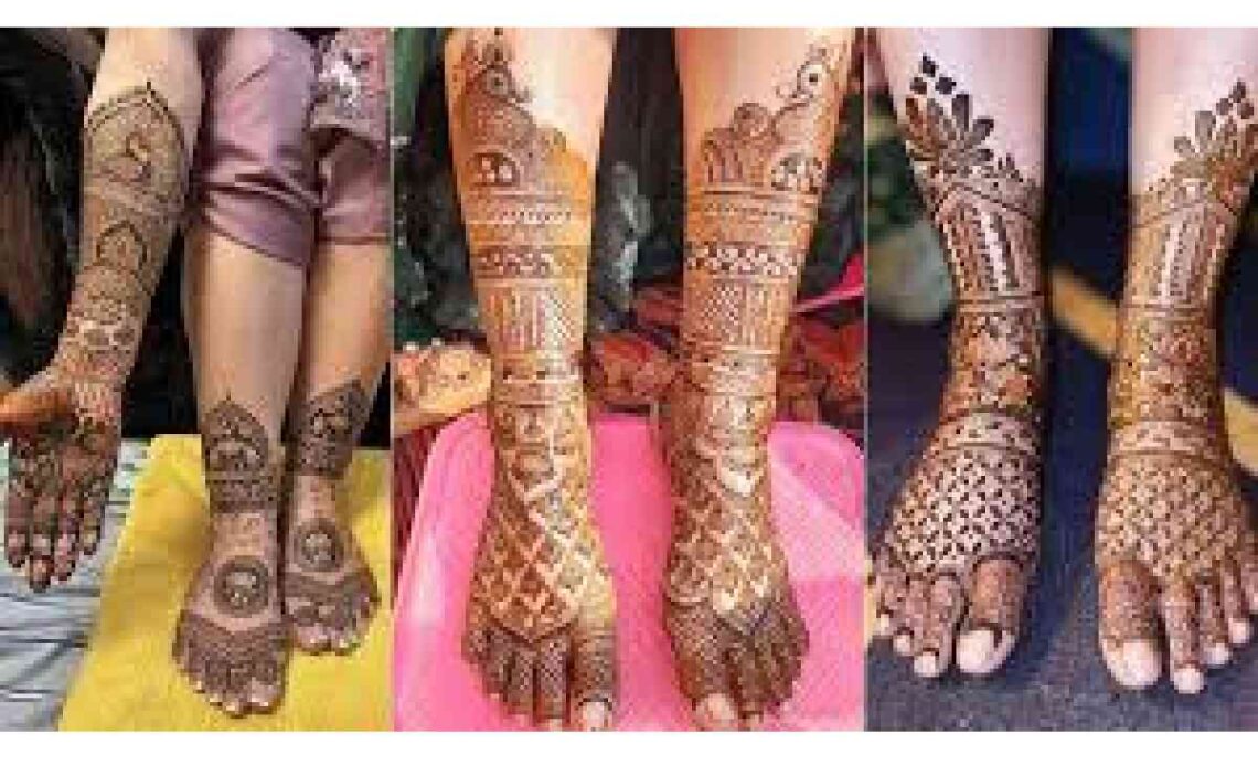 Bridal Mehndi Design For Legs